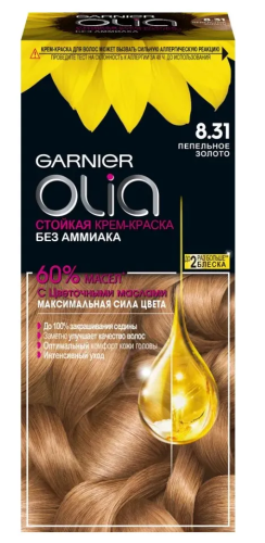 GARNIER OLIA краска д/волос т.8.31 пепельное золото миникит